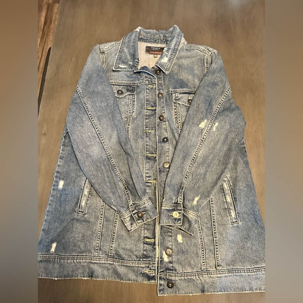 Torrid Trucker Distressed Jean Jacket
